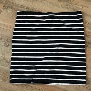Black and white stripe skirt